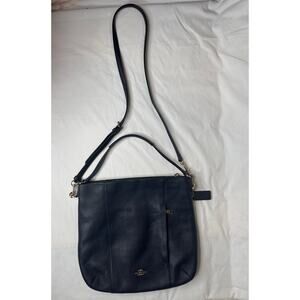Coach Navy Blue Leather Handbag with Cross Body Strap